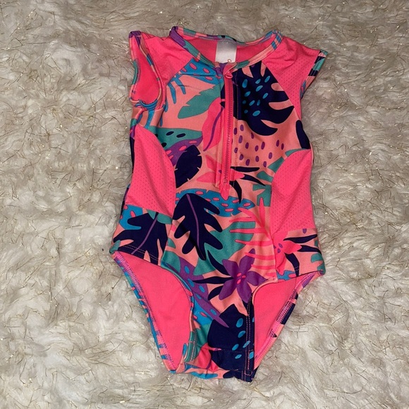 Neon tropical | 2T | Cat & Jack swimsuit - Picture 1 of 9